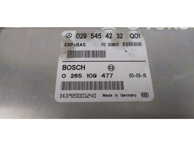 Řídící jednotka 0295454232   Mercedes-Benz A W168 2000