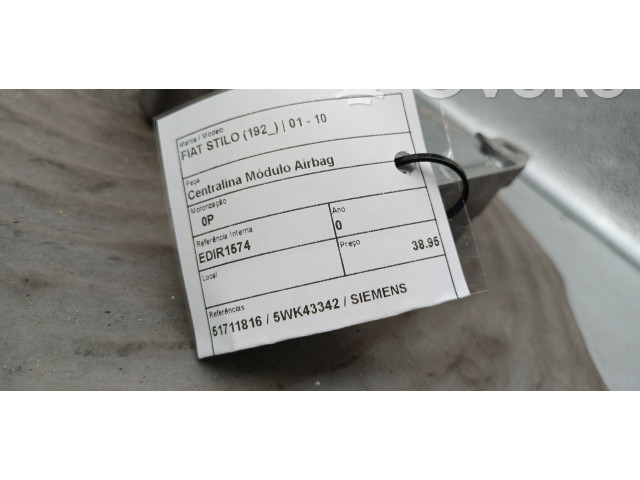 Блок подушек безопасности 51711816, 5WK43342   Fiat Stilo