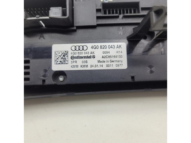 Блок управления климат-контролем 4G0820043AK   Audi A6 S6 C7 4G