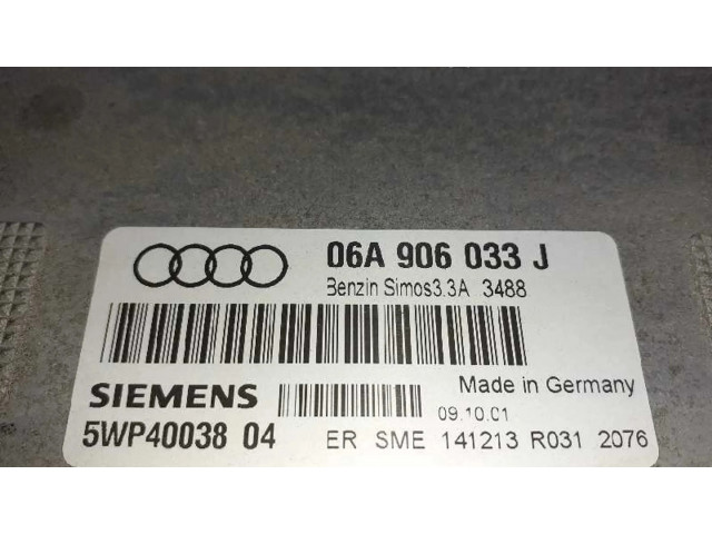 Блок управления двигателем Блок управления 06A906033J, 5WP4003804   Audi A3 S3 8L