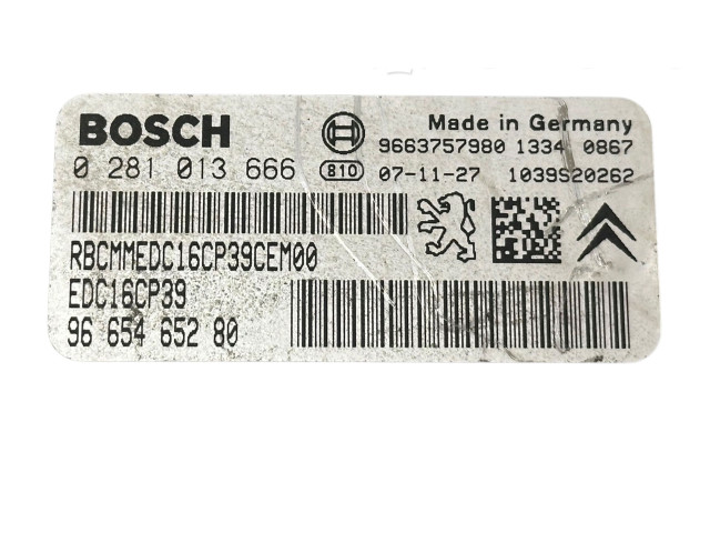 Řídící jednotka 9665465280, 9663757980   Peugeot 4007 2009