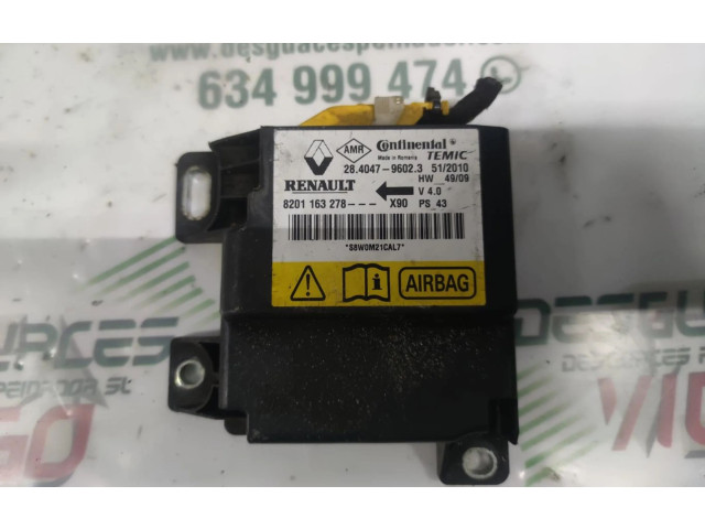 Блок подушек безопасности 8201163278, CENTRALITAAIRBAG   Renault Sandero I