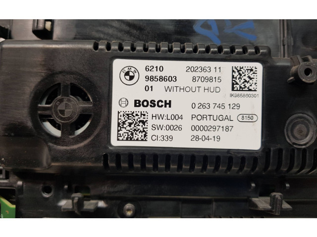 Přístrojová deska  BMW 3 G20 G21 2019 62109858603, 0263745129  