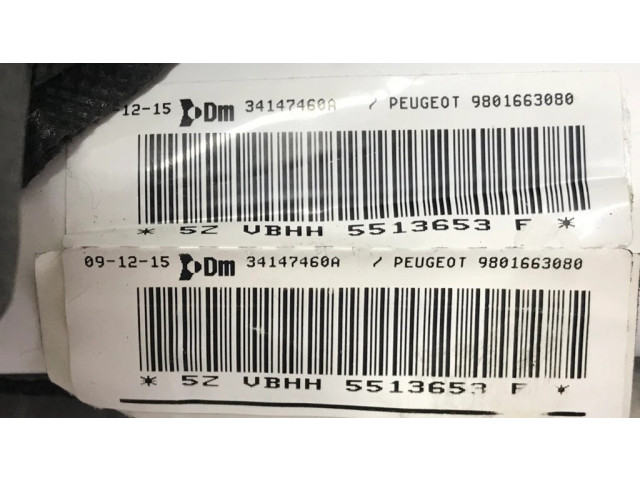 Боковая подушка безопасности 9801663080, 34147460A   Peugeot 3008 I
