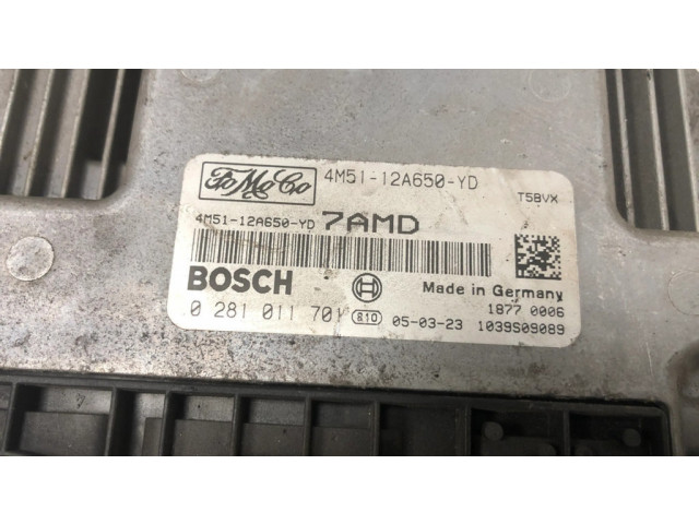 Řídící jednotka 4M5112A650YD, 0281011701   Ford Focus C-MAX 2006
