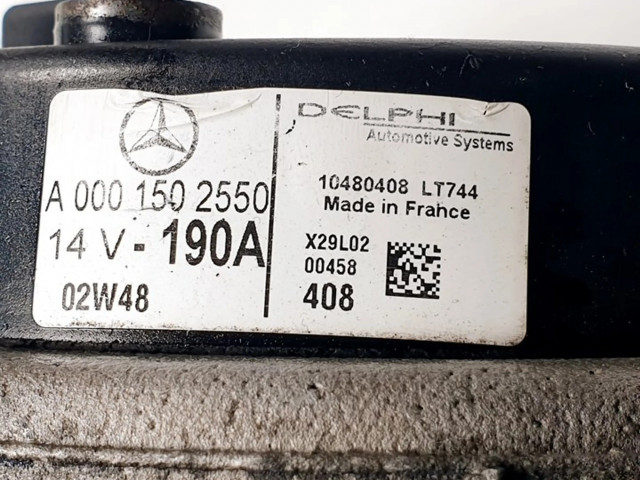 Генератор A0001502550, 10480408   Mercedes-Benz ML W163 15.6     