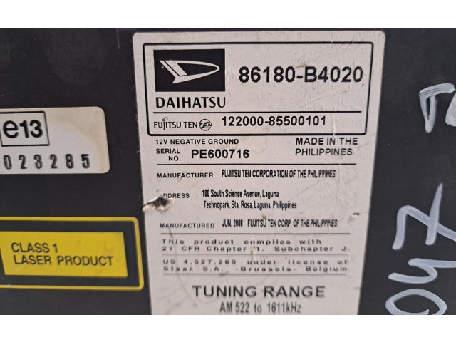 Рулевая рейка  Радио/ проигрыватель CD/DVD / навигация 86180-B4020, 86180-B4020   Daihatsu Terios  -  года