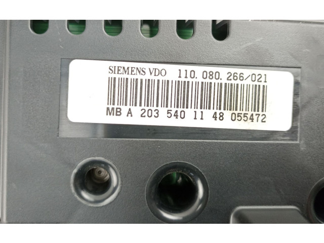 Přístrojová deska  Mercedes-Benz CLK AMG A208 C208 2005 A2035401148, 110080266021  