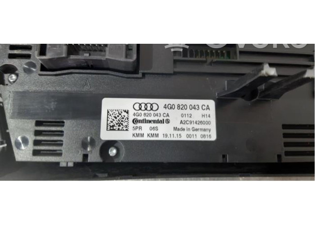 Блок управления климат-контролем 4G0820043CA   Audi A6 S6 C7 4G