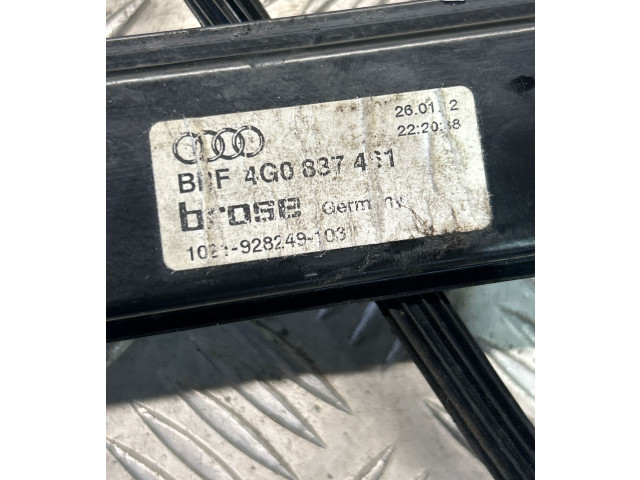 Передний комплект электрического механизма для подъема окна 4G0837461    Audi A6 S6 C7 4G 2011 - 2018 года