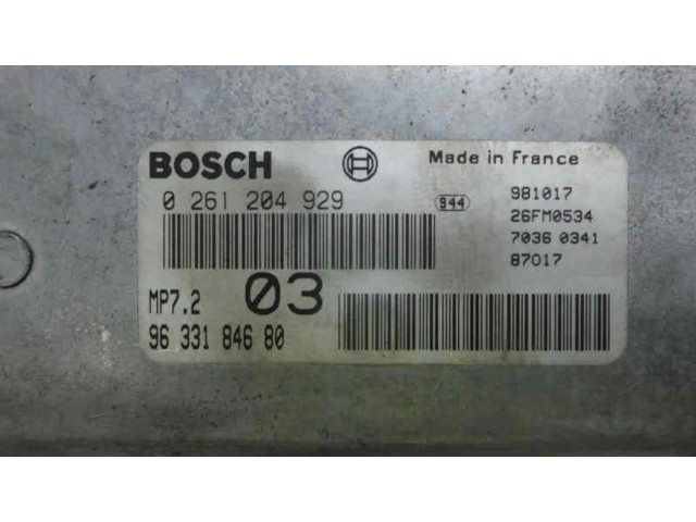 Řídící jednotka 0261204929, 9633184680   Citroen Saxo 2000