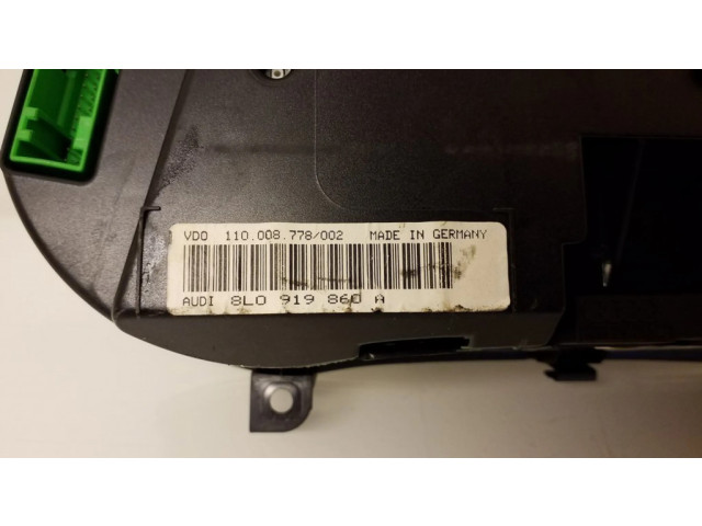 Přístrojová deska  Audi A3 S3 8L 1997 8L0919860A, 88311245  