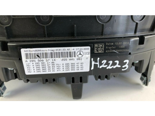Přístrojová deska  Mercedes-Benz C AMG W204 2014 A2059003714, H2223  