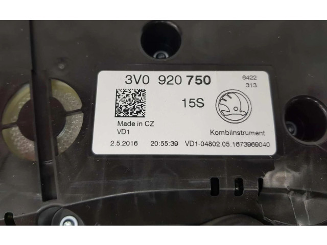 Přístrojová deska  Skoda Superb B8 (3V) 2016 3V0820750, 3V0820750  