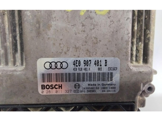 Блок управления двигателем ECU 4E0907401B   Audi A8 S8 D3 4E