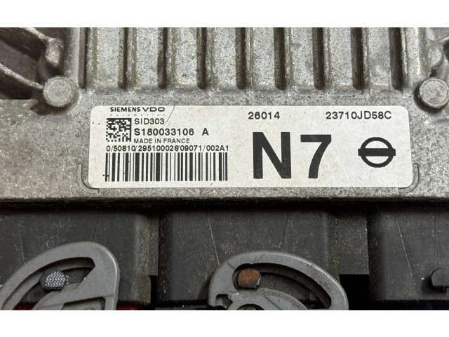 Řídící jednotka 23710JD58C, S180033106A   Nissan Qashqai 2008