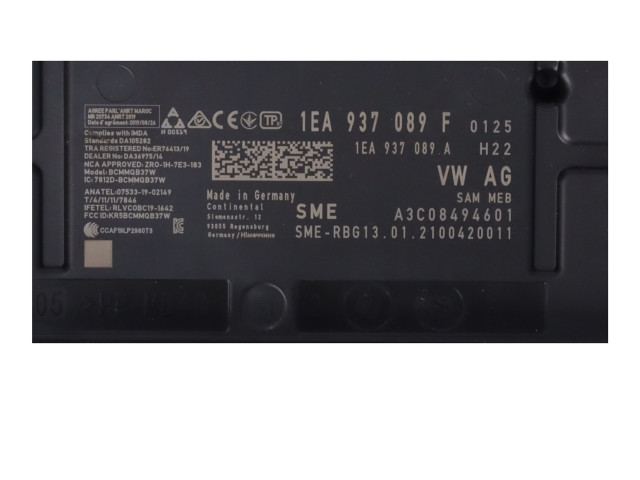 Pojistková skříňka Řídící jednotka BSM 1EA937089F   Volkswagen ID.3 2021