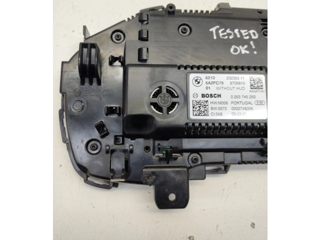 Přístrojová deska  BMW 3 G20 G21 2022 0263745250, 5A2FC79  