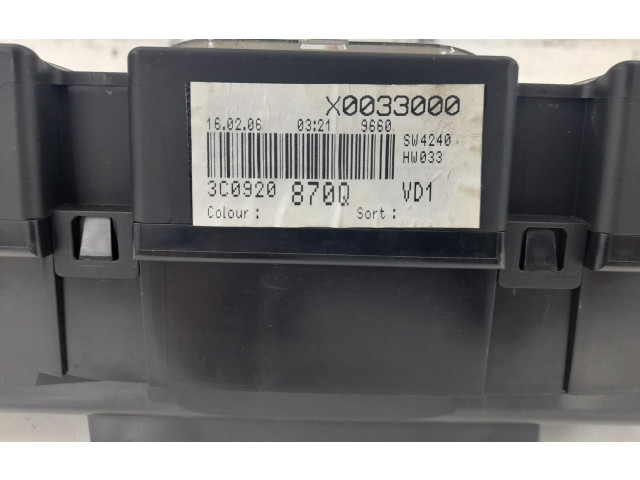 Панель приборов 3C0920870Q   Volkswagen PASSAT B6       