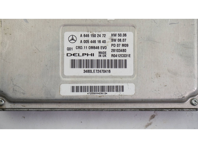 Řídící jednotka A0054461640, A6461502472   Mercedes-Benz C W204 2008