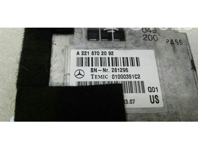 Блок управления голосом A2218702092   Mercedes-Benz S W221