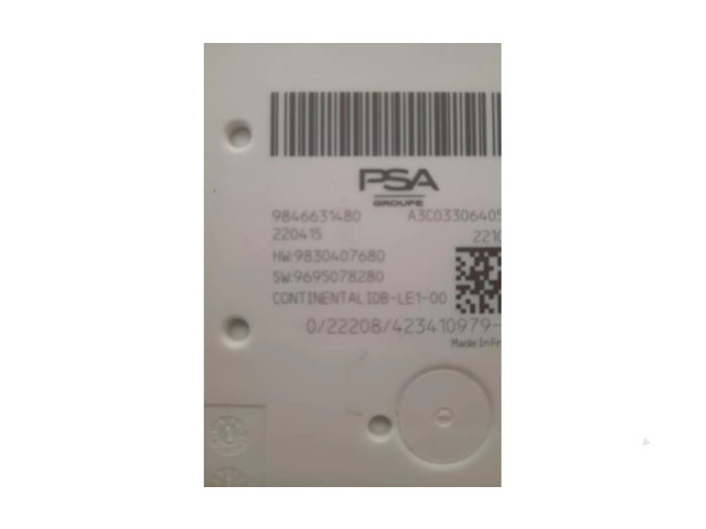   Pojistková skříňka 9846631480   Peugeot 308 2022
