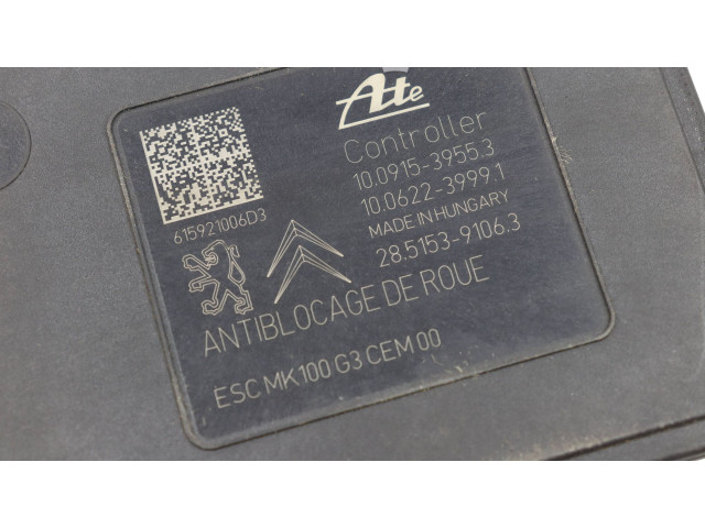 Jednotka ABS 9812847880, 10091539553   Peugeot 2008 I 2015