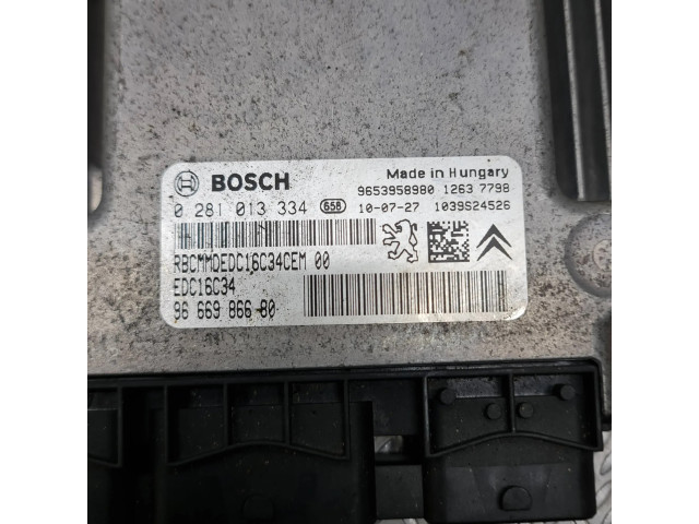 Блок управления двигателя 9666986680, 0281013334   Peugeot 5008