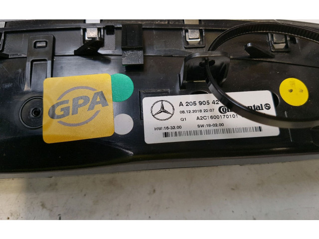 Блок управления климат-контролем 2059054215   Mercedes-Benz GLC X253 C253