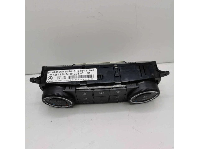 Блок управления климат-контролем A2518703490, 5HB96491442   Mercedes-Benz ML W164
