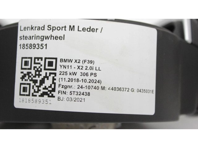 Volant BMW X1 F48 F49 2020 7851519  