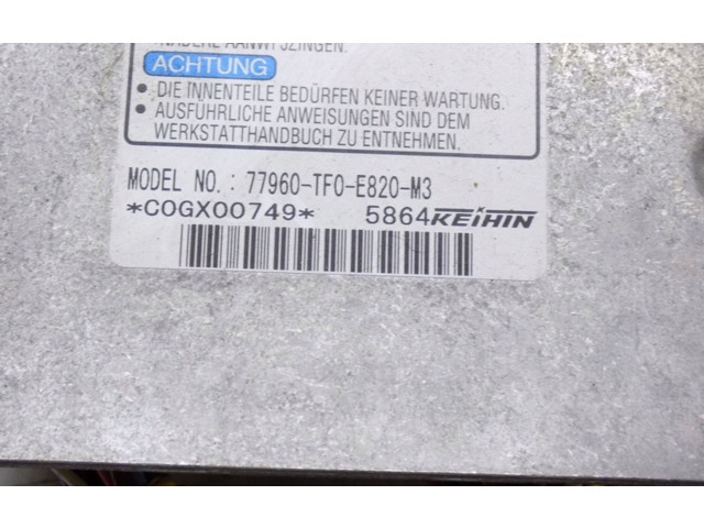 Блок подушек безопасности 77960TF0E820M3, 77960   Honda Jazz