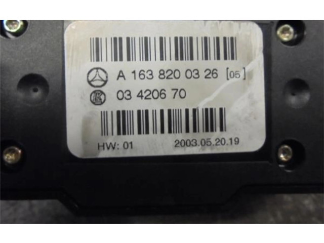Блок управления климат-контролем A1638200326, A1638200326   Mercedes-Benz ML W163