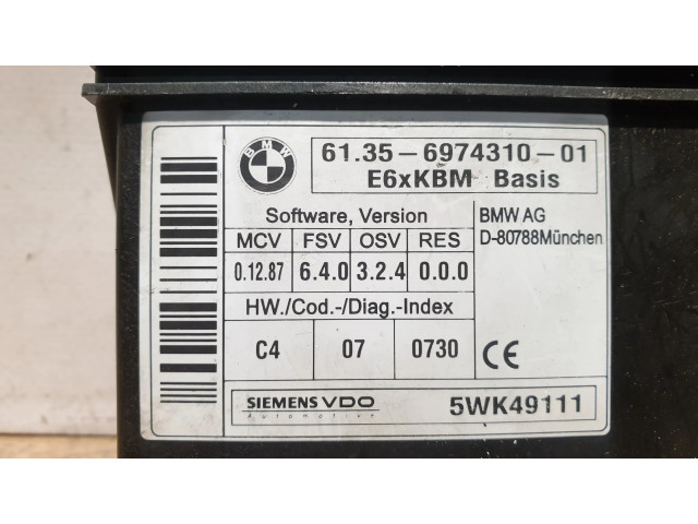 Блок комфорта 6974310, 61356974310   BMW 6 E63 E64   