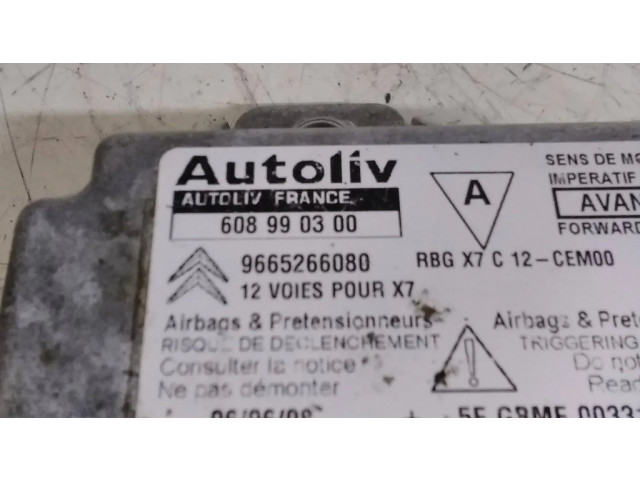 Блок подушек безопасности 9665266080, 608990300   Citroen C5