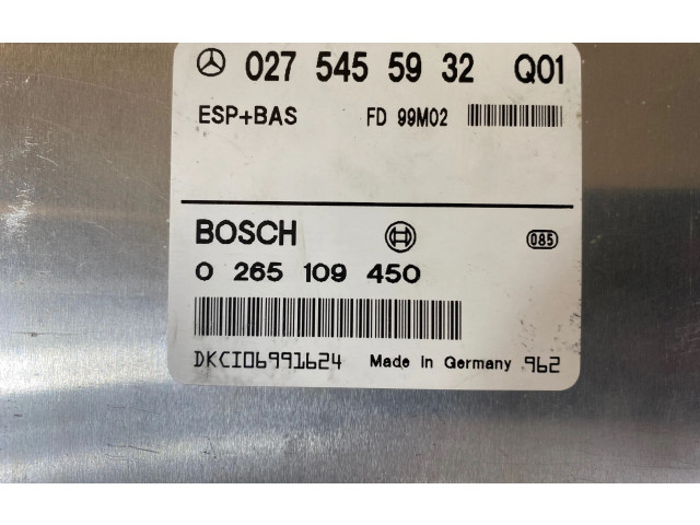 Блок управления АБС 0275455932, 0265109450   Mercedes-Benz CLK A208 C208