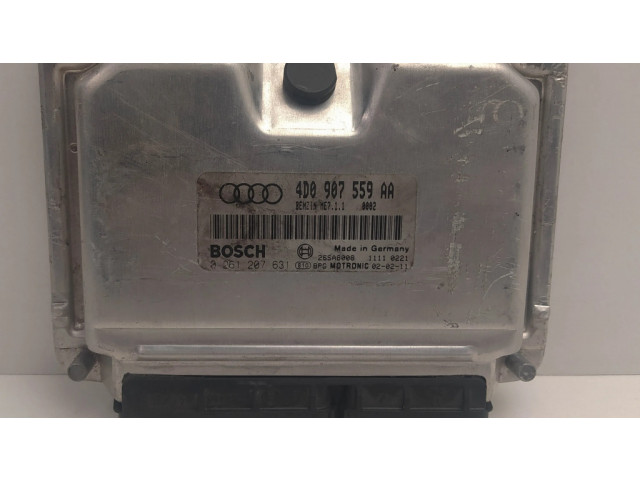 Блок управления двигателя 4D0907559AA, 0261207631   Audi A8 S8 D2 4D