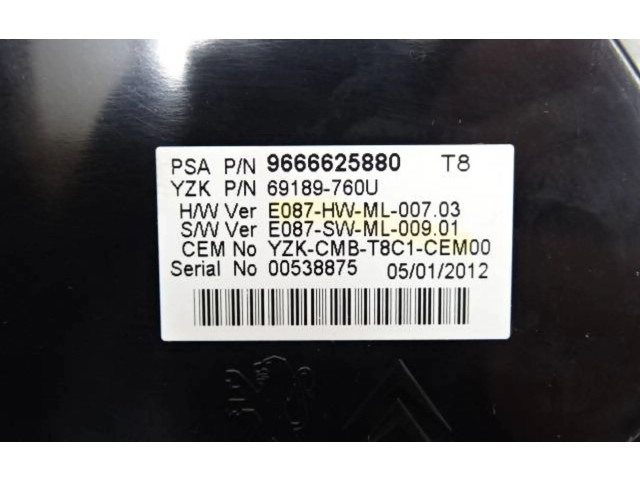 Přístrojová deska  Peugeot 5008 2011 9666625880, 69189760U  