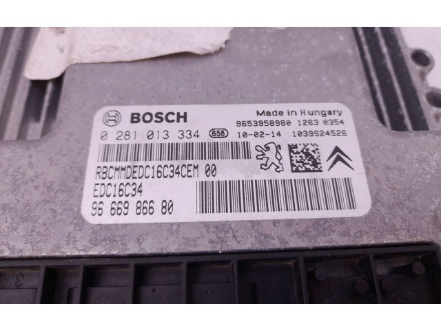 Řídící jednotka 9666989980, 0281013334   Peugeot 5008 2010
