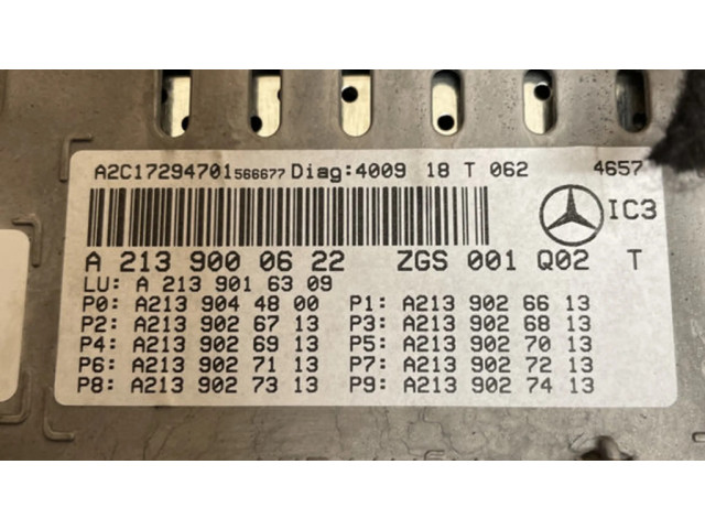 Přístrojová deska  Mercedes-Benz E W213 2018 A2139000622, A2C17294701  
