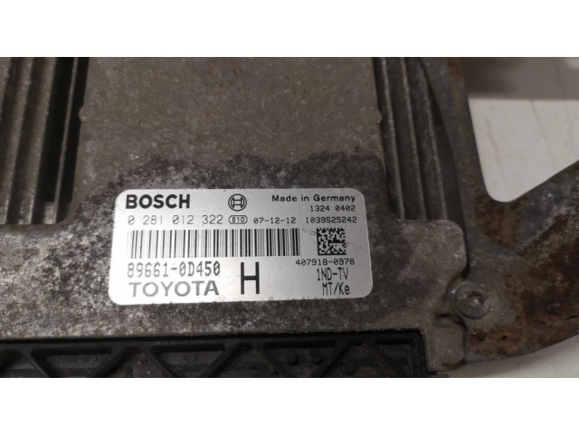 Řídící jednotka 0281012322, 896610D450   Toyota Yaris 2008