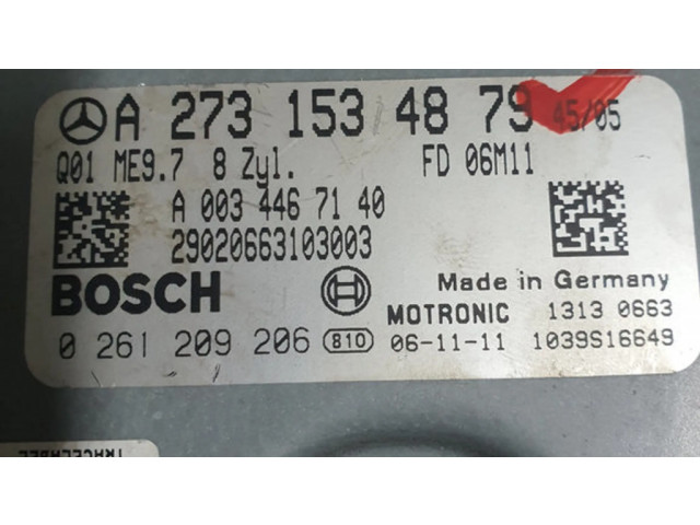Řídící jednotka A2731534879, 0261209206   Mercedes-Benz GL X164 2007