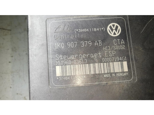 Блок АБС 1K0907379AB, 1K0614517AB   Audi  A3 S3 8P  2003-2012 года