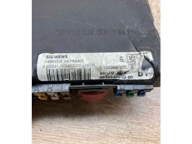   Pojistková skříňka 9639848980, S110950100D   Peugeot 406 1996