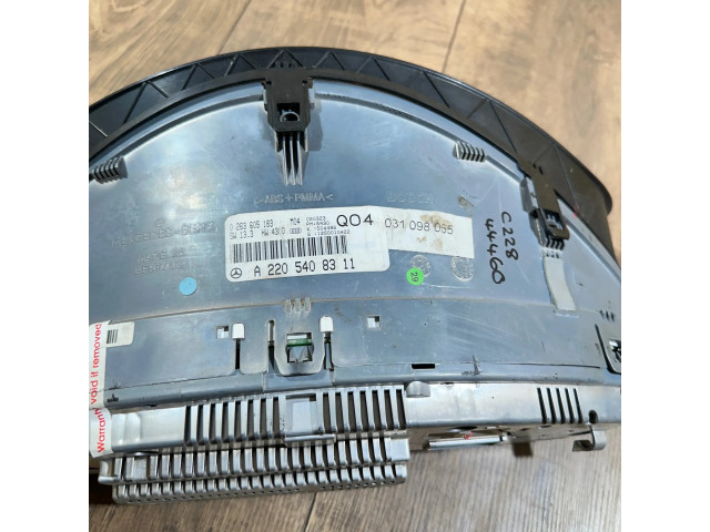 Přístrojová deska  Mercedes-Benz S W220 1999 A2205408311, 0263605183  