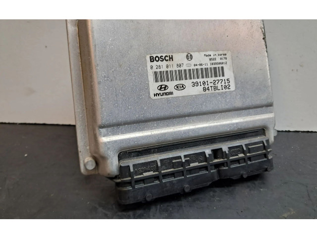 Блок управления двигателя 3910127715, 0281011807   Hyundai Getz
