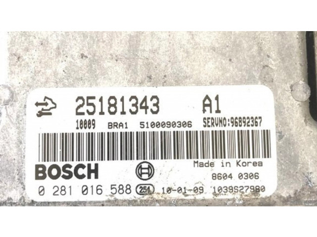 Řídící jednotka 0281016588, 25181343   Chevrolet Captiva 2008