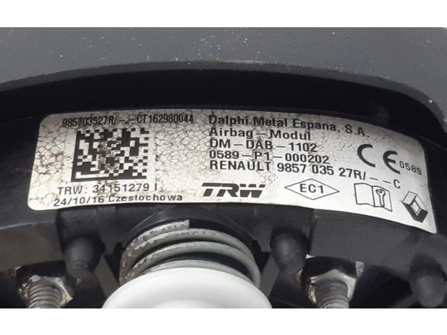Подушка безопасности водителя 985703527R, 985703527R   Renault Twingo III