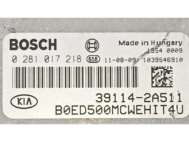 Блок управления 391142A511, 0281017218   KIA Ceed