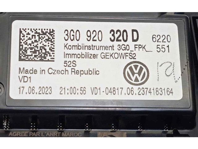Přístrojová deska  Volkswagen Arteon 2023 3G0920320D  
